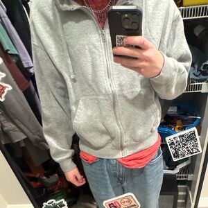 Empyre Gray Zip-Up Sweater